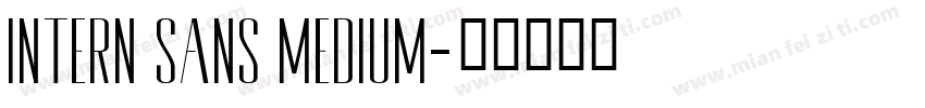 Intern Sans Medium字体转换